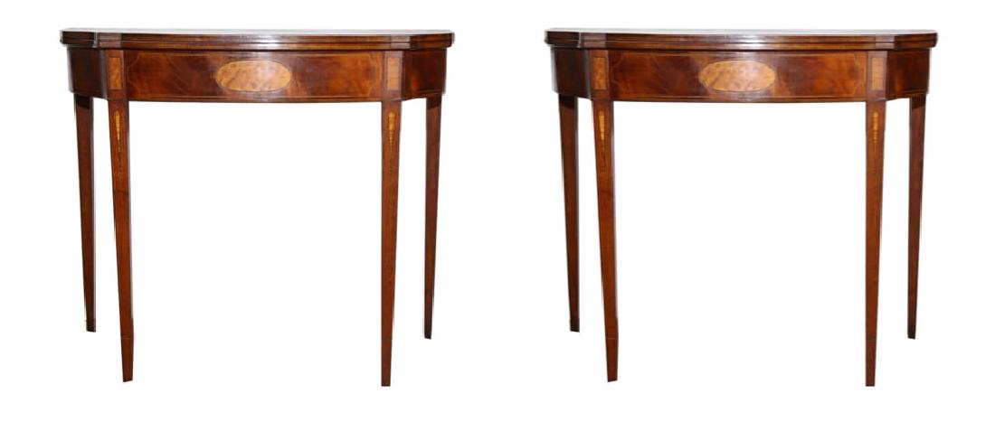 Pair of American 18th Century Matching Game Tables (1 of 10)