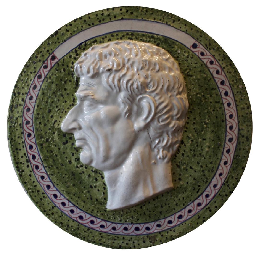 Majolica Roundel Portrait of a Roman Emperor (1 of 5)