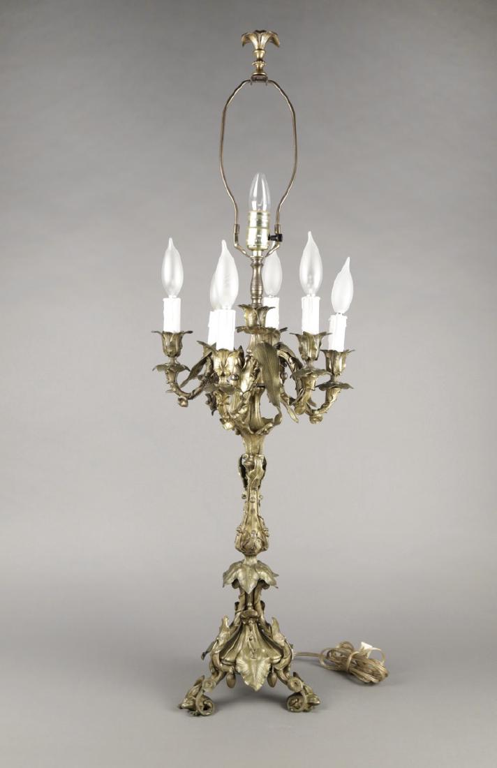 Finely Cast French Bronze Six Light Candelabrum (1 of 5)