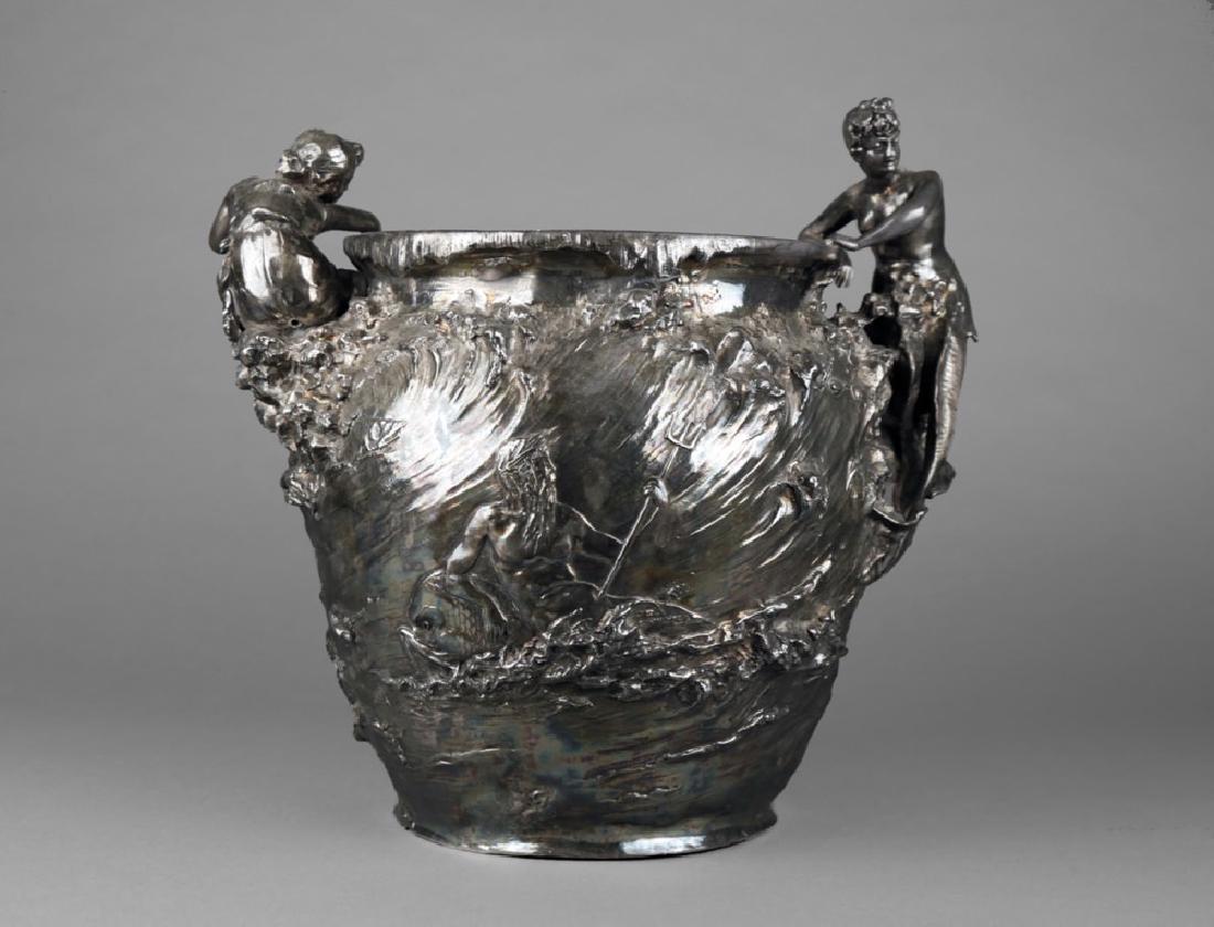 An Art Nouveau Silvered Figural Vase, c.1900 (1 of 6)