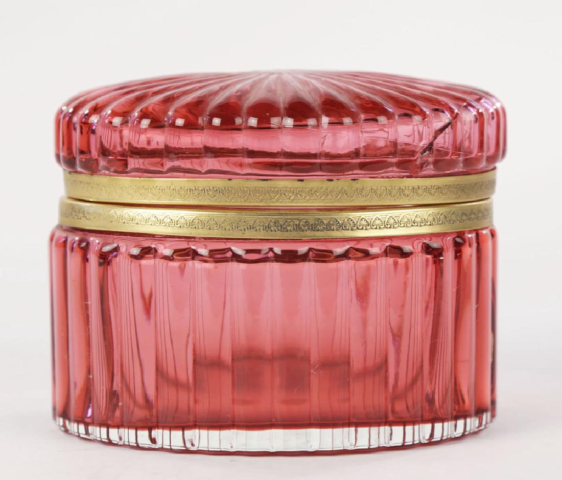 Ruby Glass Hinged Box, 19th Century French School (1 of 4)