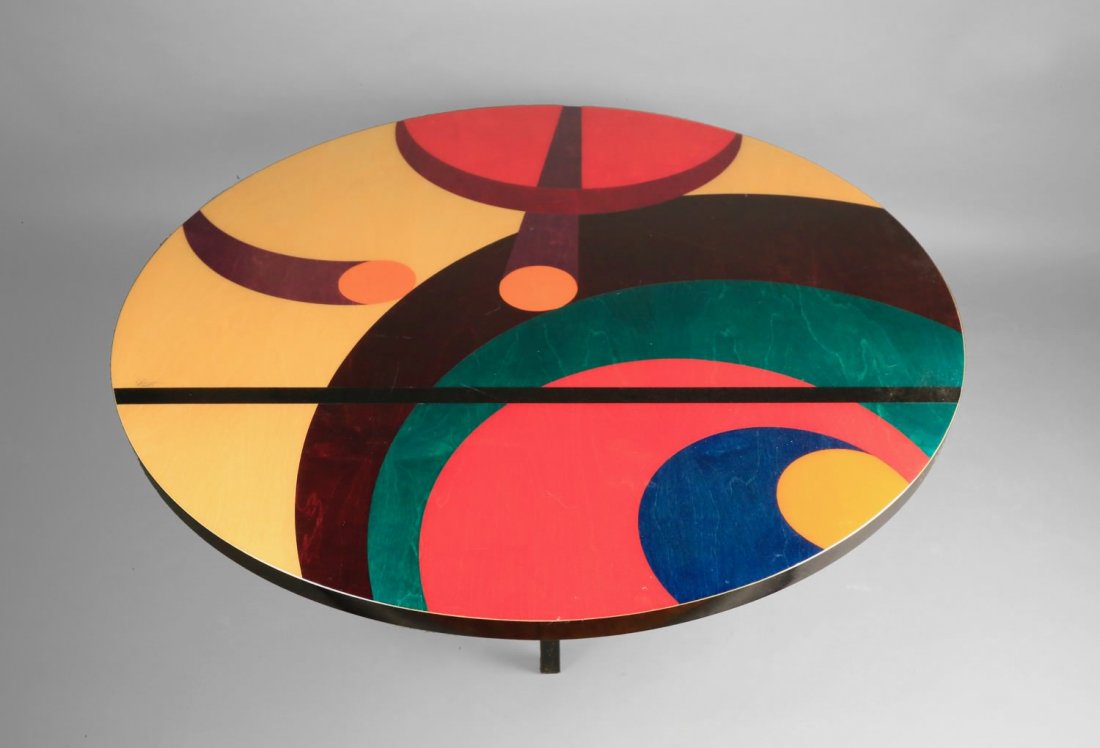 Inlaid and Stained Wood Coffee Table (1 of 6)