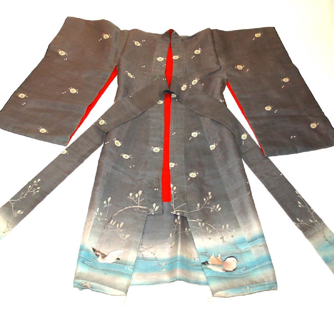 A Japanese Silk Child's Kimono: A Japanese Silk Child's Kimono From the Collection of Jay Gates, former Director, Phillips Collection, Washington,DC