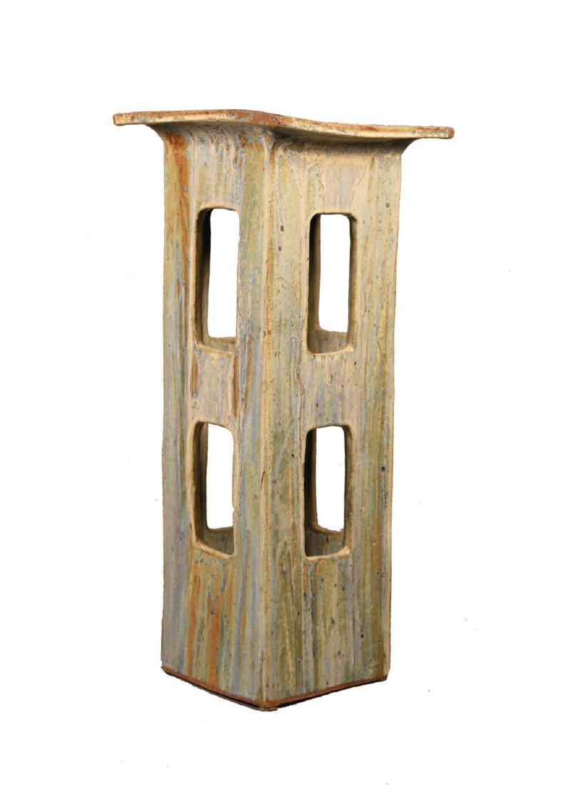 Eric O'Leary (American, 20thc.)  Glazed Ceramic Stand (1 of 5)