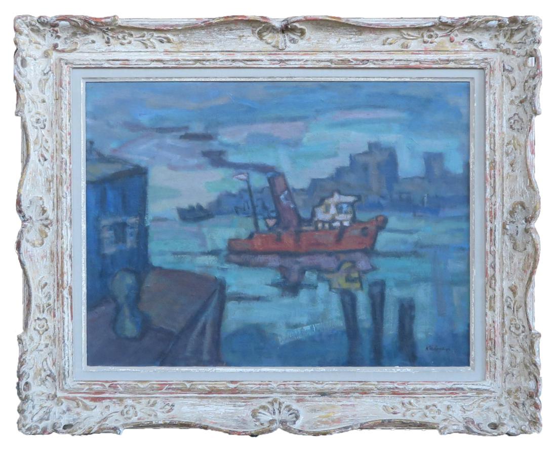 Jacob Kainen (American, 1909-2001) Tugboat on the River (1 of 7)