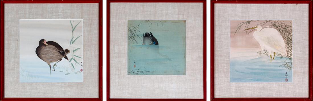 Set of Three Chinese Watercolors of Waterfowl in (1 of 13)