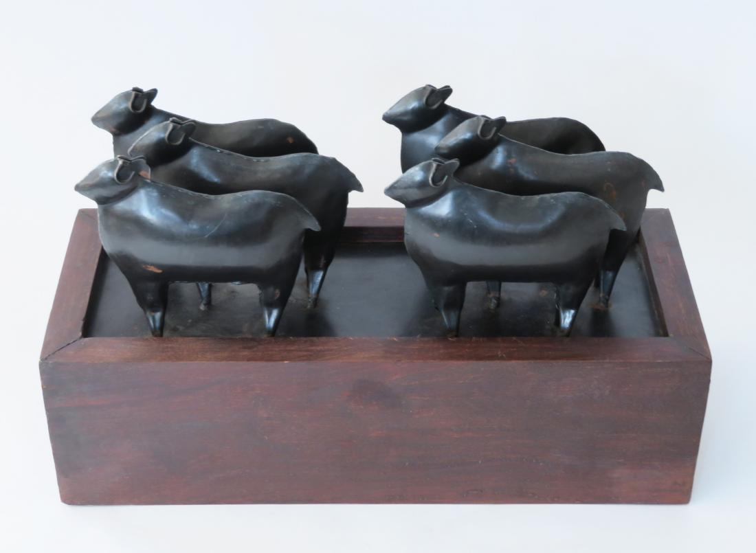 A Contemporary Bronze and Wood Sewing Box (1 of 6)