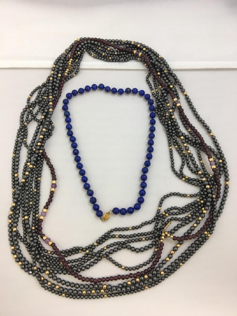 Lapis Lazuli Gold Necklace with 9 Other Necklaces (1 of 4)