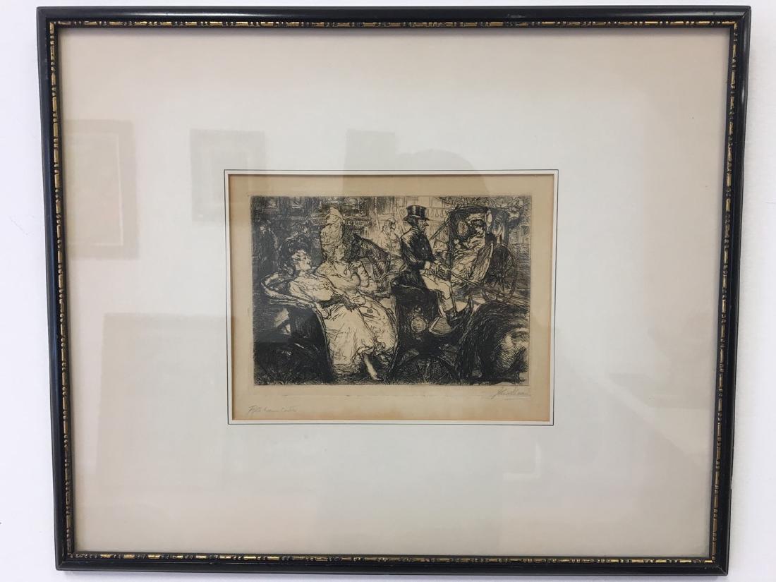 John Sloan Etching, "Fifth Avenue" (1 of 4)