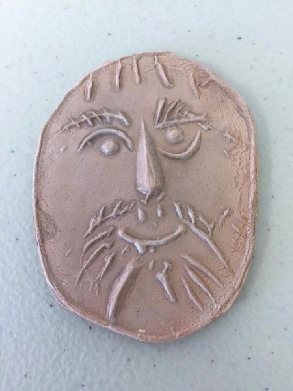 Picasso, Stamped & Attributed Clay Plaque (1 of 4)