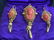 14k Gold and Coral 3-Piece Broach and Earring Set - 2