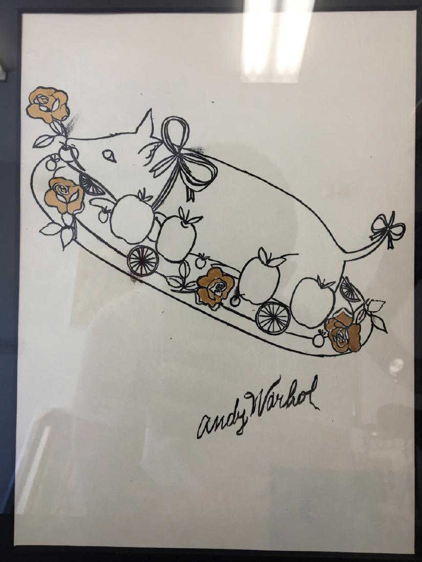 andy warhol signed ink
