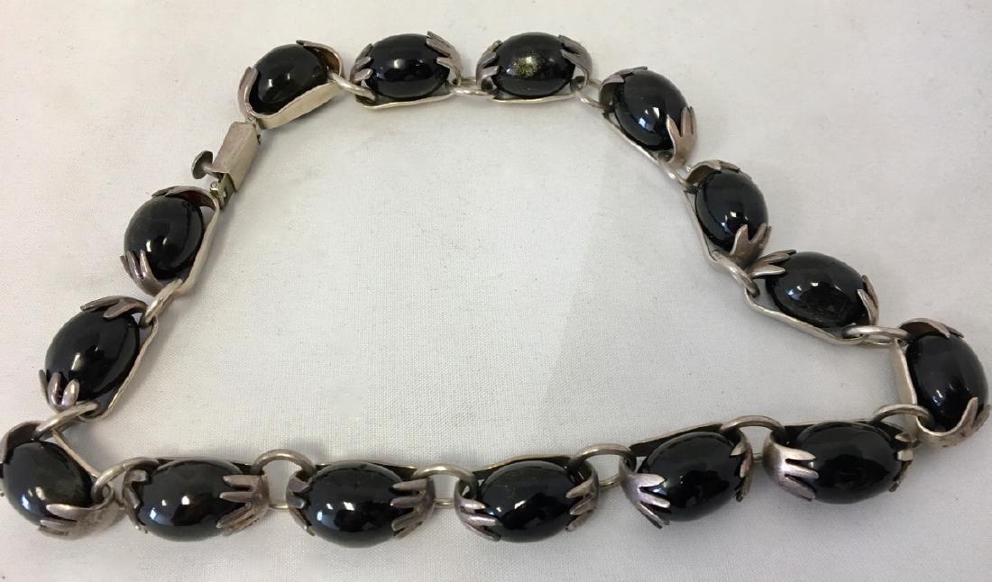 Texco Sterling Silver Mexican Black Beaded Necklace (1 of 3)