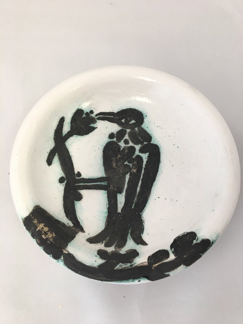 Reproduction Pottery Small Bowl w/ Bird (1 of 5)