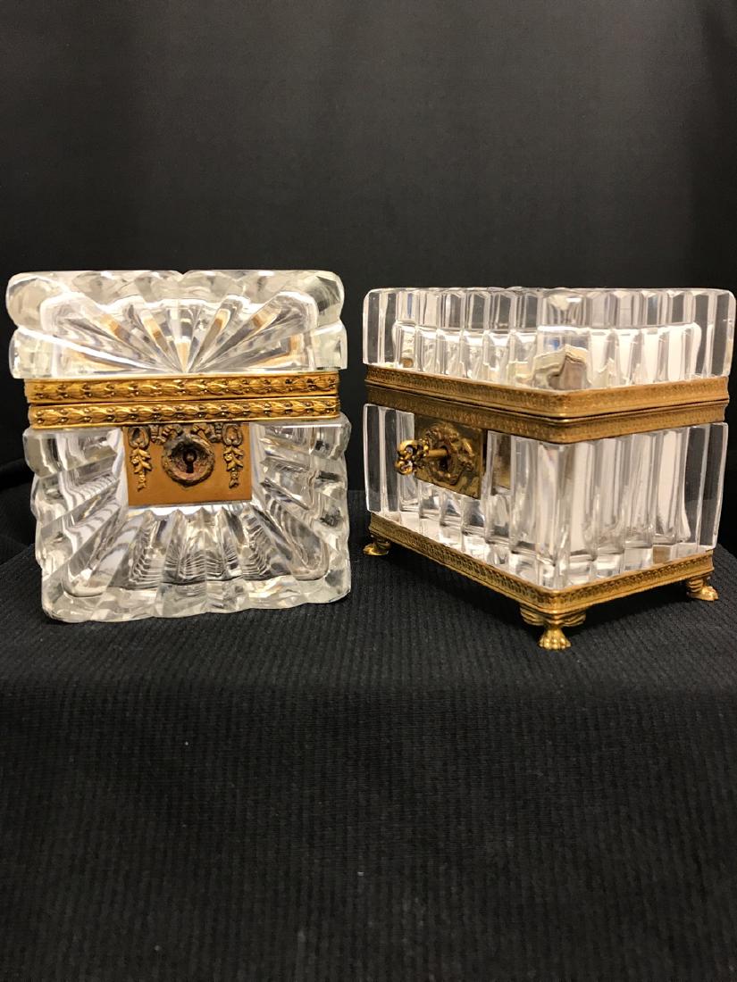 Two Antique Glass Caskets (probably Baccarat) (1 of 4)