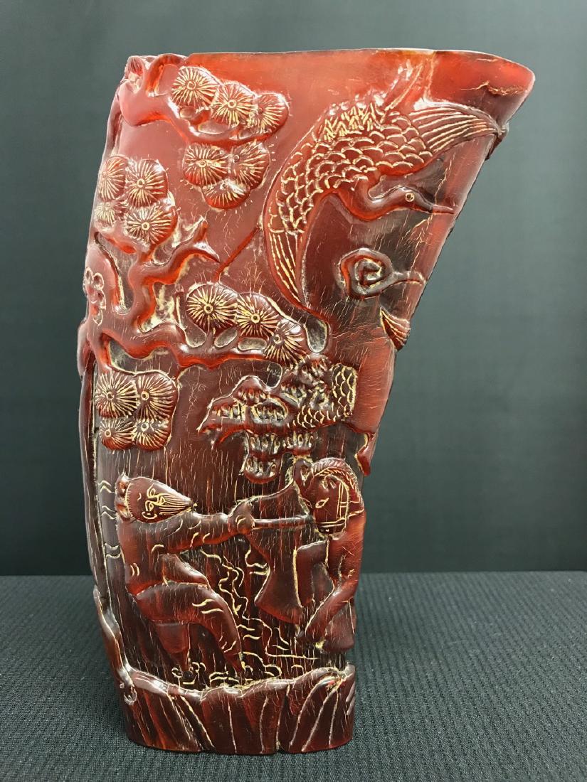 Old Chinese Horn Carving (1 of 4)
