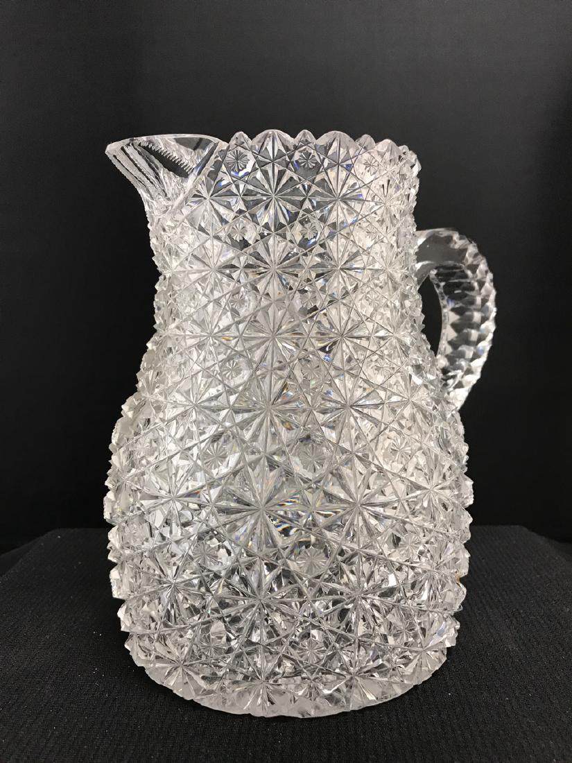 Old Good Quality Cut Glass Pitcher (1 of 5)