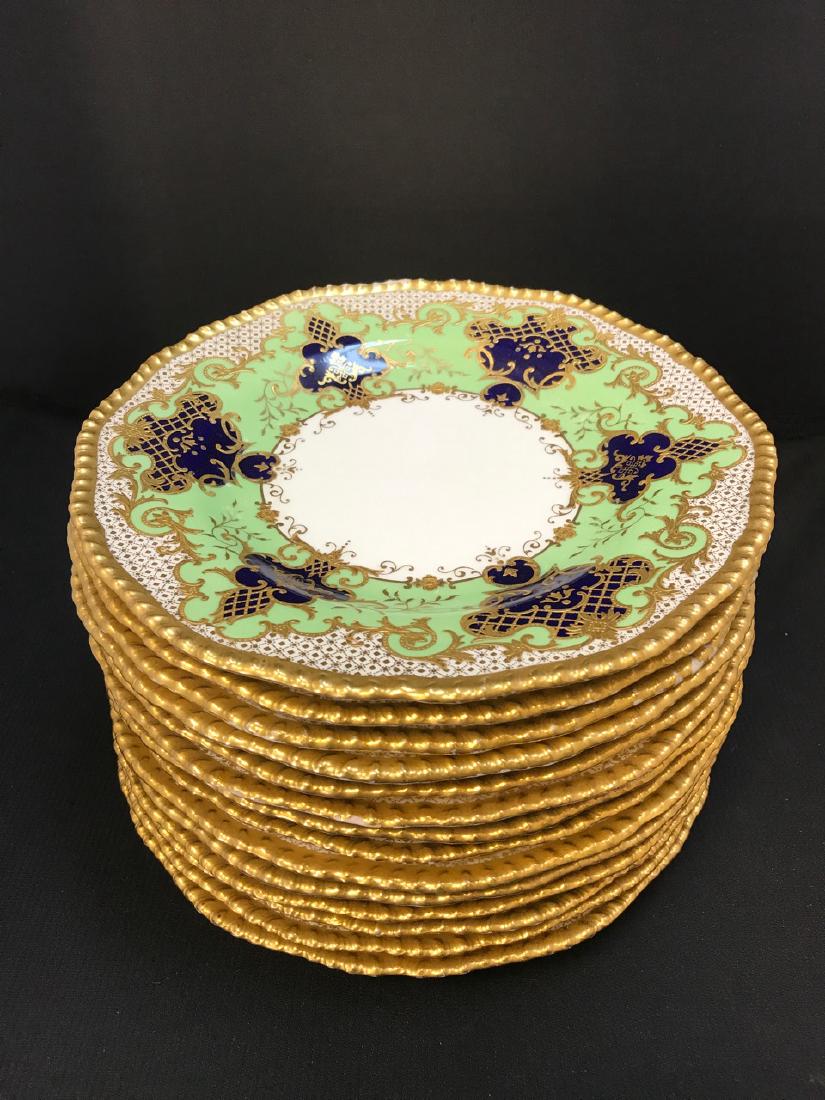 Set of Fourteen Coalport 19th Century Plates (1 of 7)