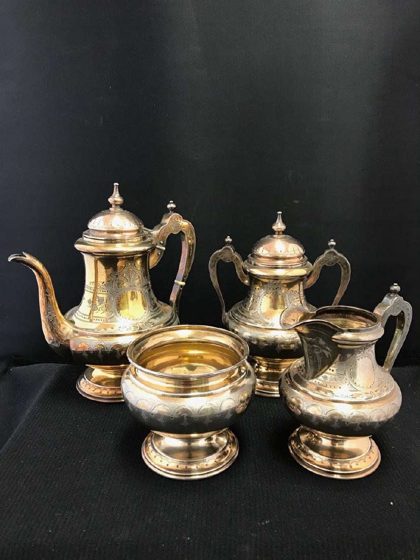 Four-Piece Gilt Silver Coffee Set by Ford & Tupper (1 of 10)