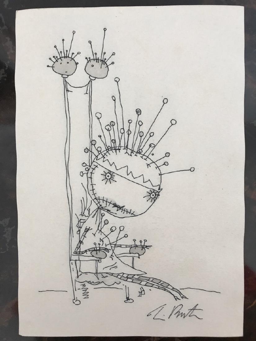 Tim Burton Signed Pen Drawing (1 of 2)