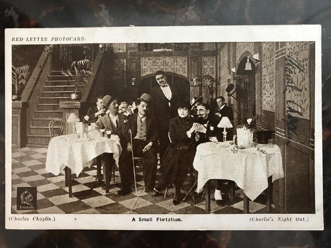 Old Postcard Signed "Charlie Chaplin" (1 of 5)