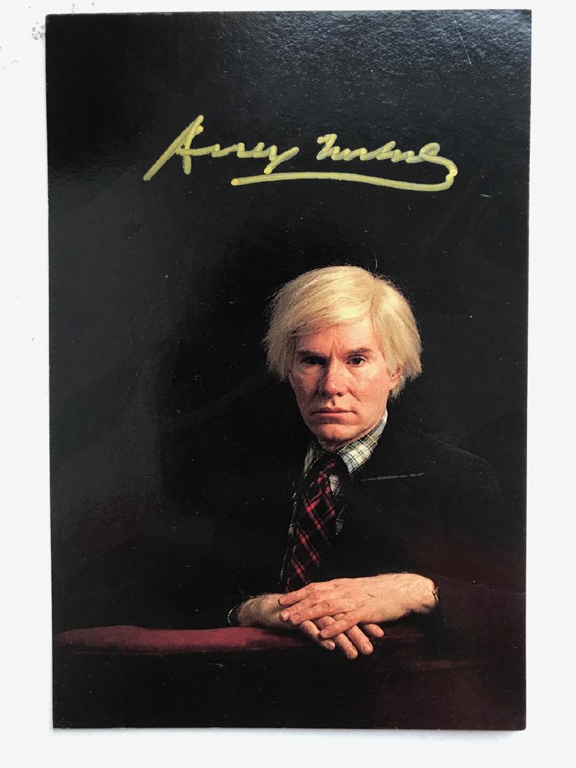 Andy Warhol Postcard Signed "Andy Warhol" c. 1981 (1 of 3)