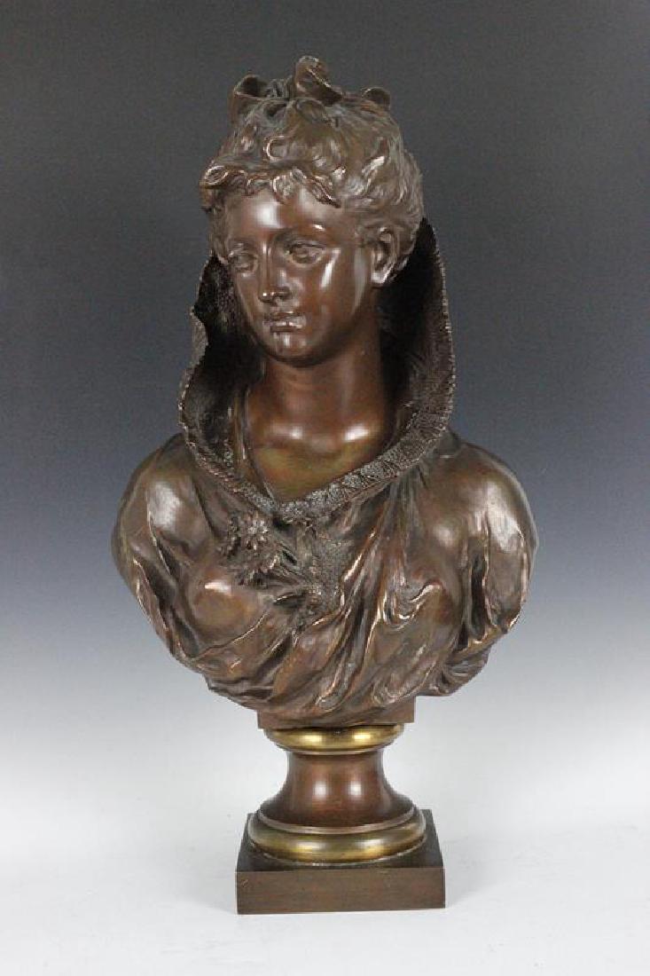 Signed "moreau" Large Bronze Bust (1 of 10)