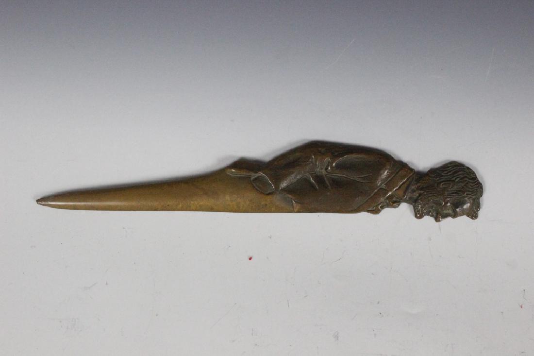 Rare, Old Bronze Abraham Lincoln Letter Opener (1 of 5)