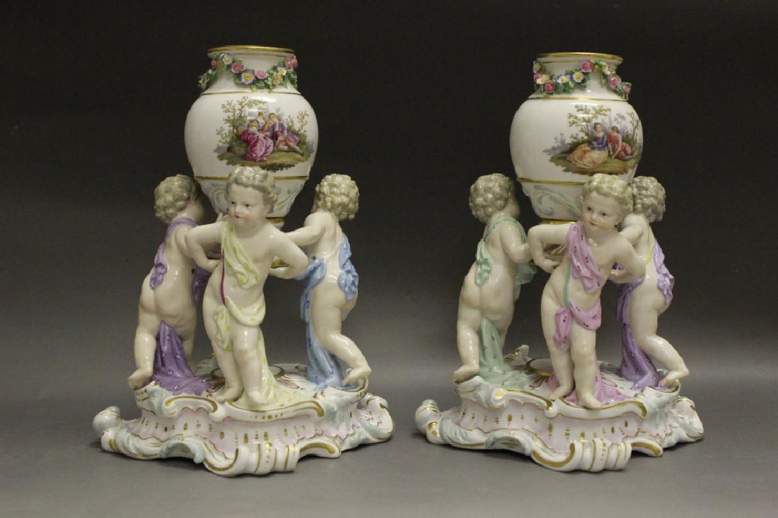 Pair Of Meissen Vases With Flowers (1 of 10)