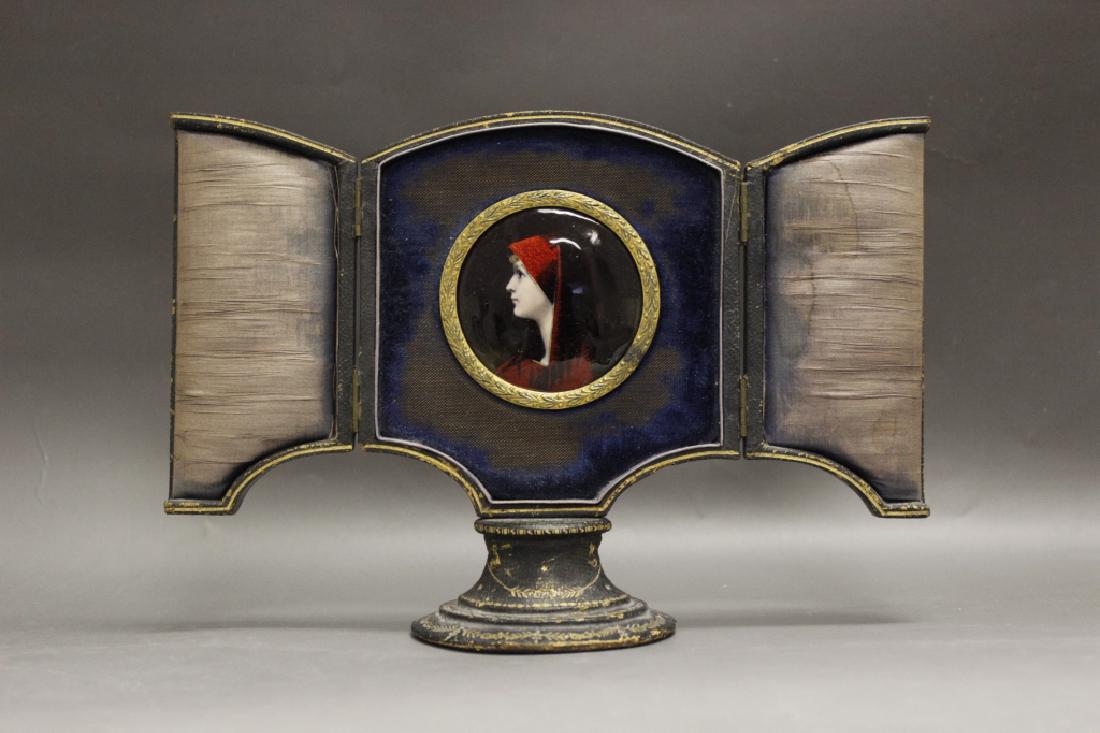 French Enameled Circular Plaque In Original Box (1 of 8)