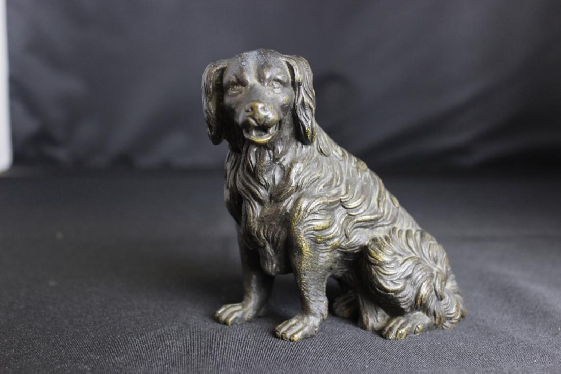 Rare Mechanical Bronze Figure Of Seated Dog (1 of 11)