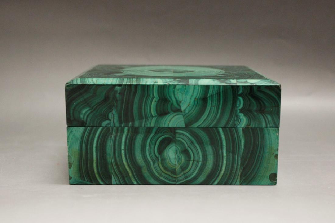 Large Sterling Silver & Malachite Box (1 of 9)