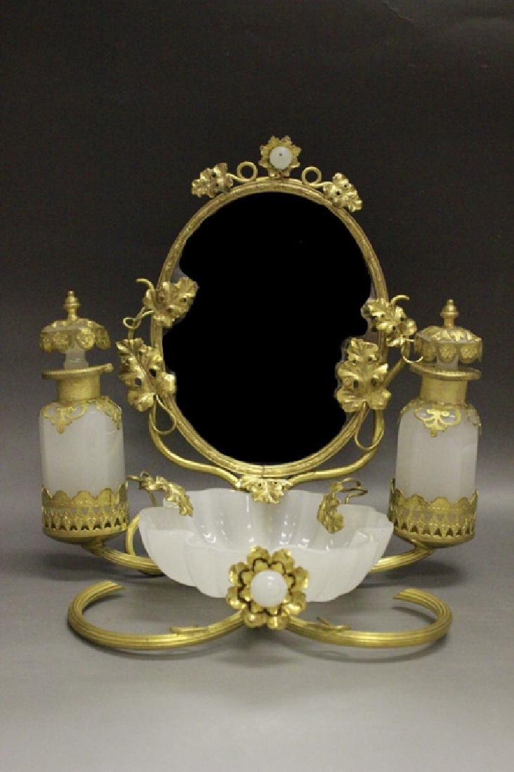 19c Continental Opaline & Bronze Vanity Set (1 of 8)