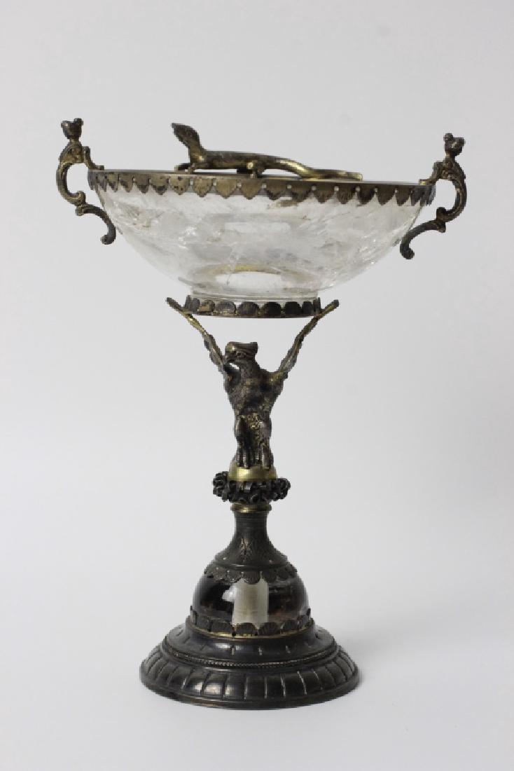 19c Continental Silver And Rock Crystal Tazza (1 of 6)