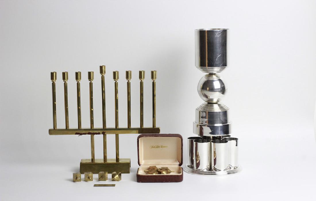 Unusual Judaica Menorah And Kiddish Cupset (1 of 5)