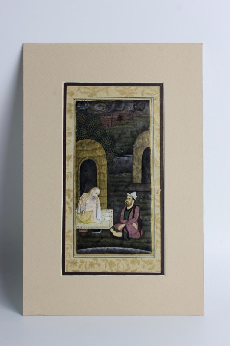 Old Indian Miniature With Sufi Saint Floral Design (1 of 3)