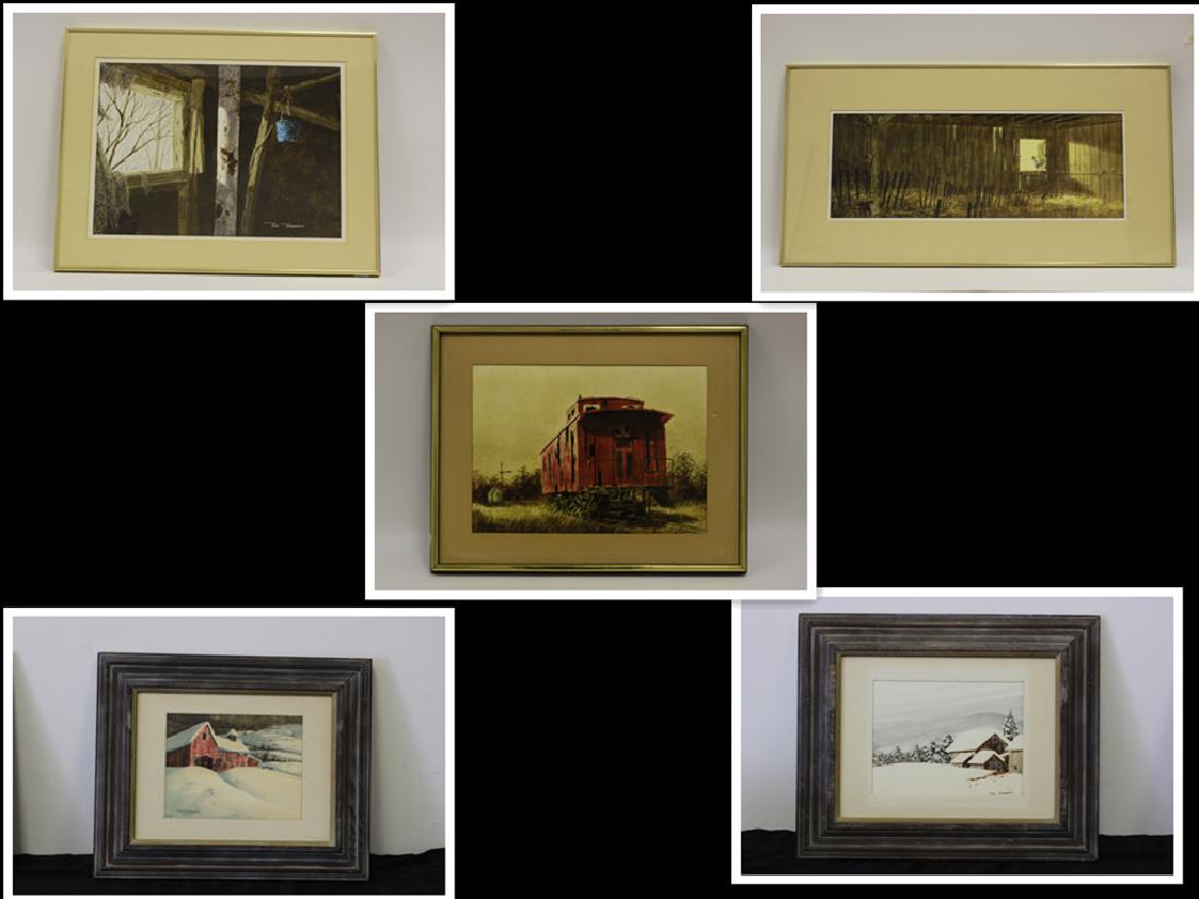 5 Acrylic Paintings/ Ron Dembosky (20thc American) (1 of 10)