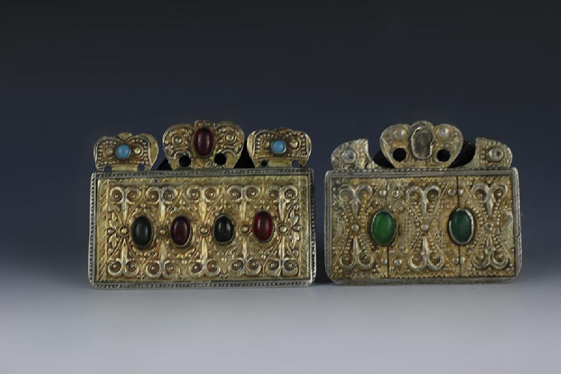 2 Turkman Necklaces Silver And Gold Wash (1 of 5)