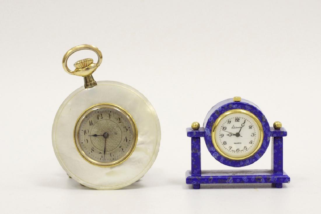 Unusual Pocket Watch W/ A Miniature Lapis Clock (1 of 10)