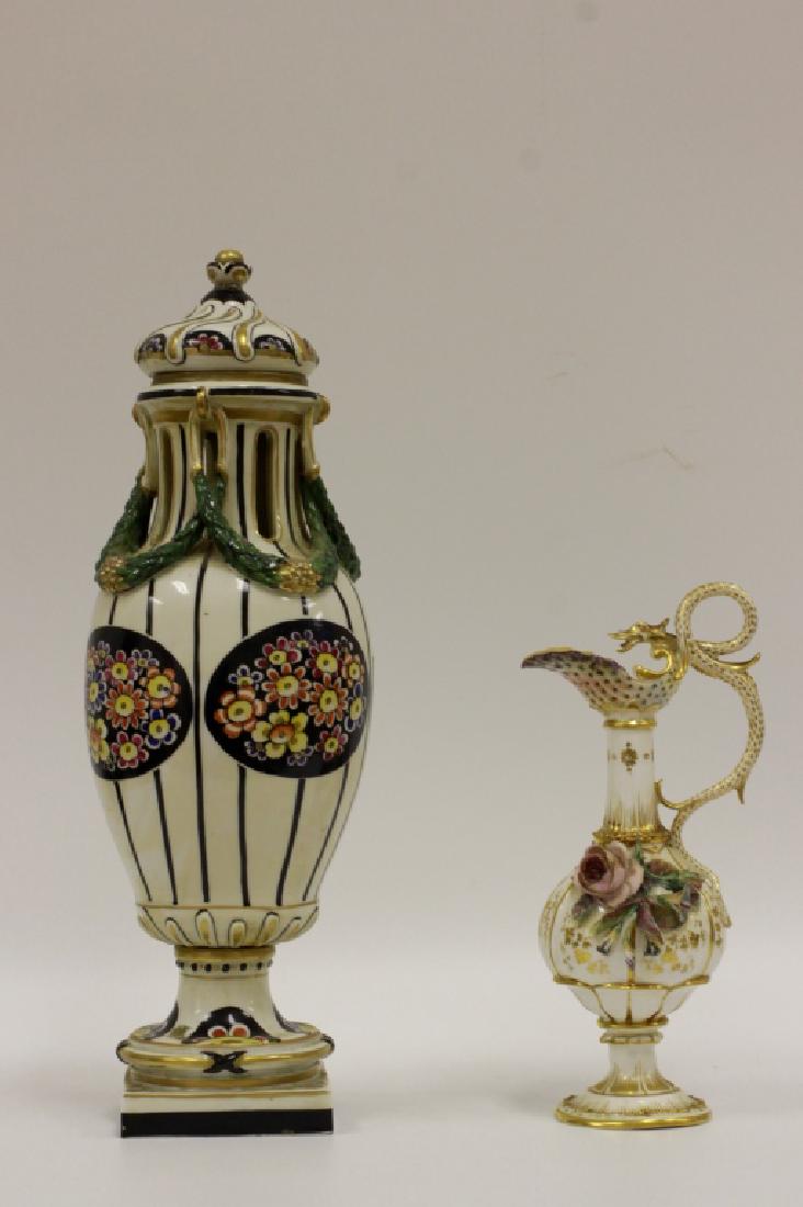 2 Porcelain Items - Vase And English Pitcher (1 of 10)