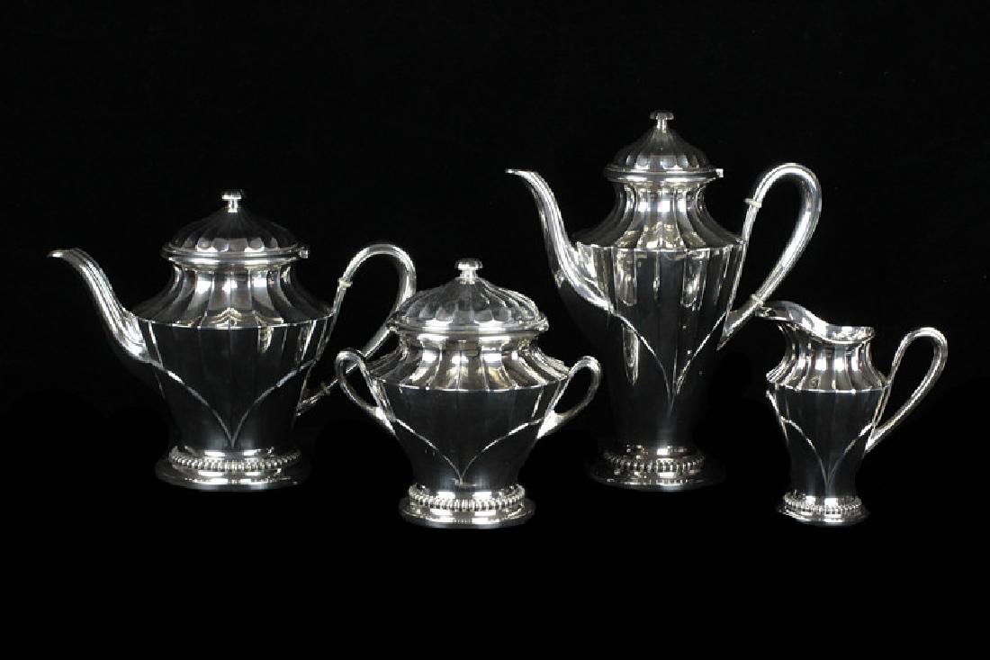 French Sterling Silver Tea Set By Tetard Freres (1 of 15)