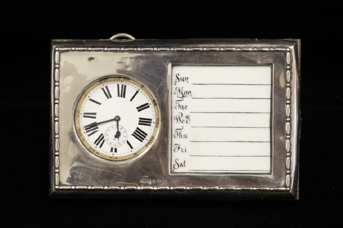 Rare19C English Sterling Silver Calendar & Pocket Watch (1 of 7)