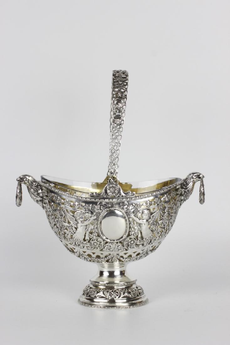 German Sterling Silver Basket W/ Glass Insert (1 of 11)