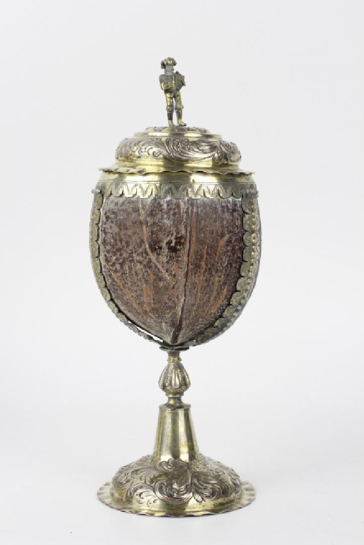 Early Silver Mounted Coconut Cup.18thc Or 19thc (1 of 11)