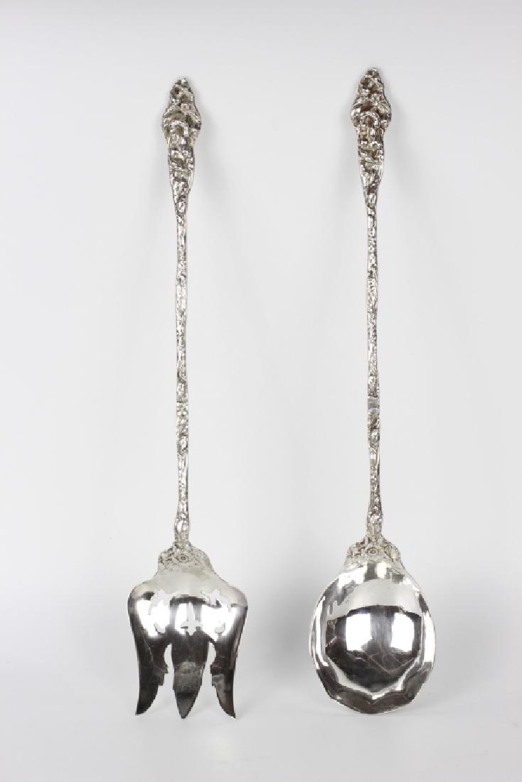 Oversized Sterling Silver Salad Server Set (1 of 10)