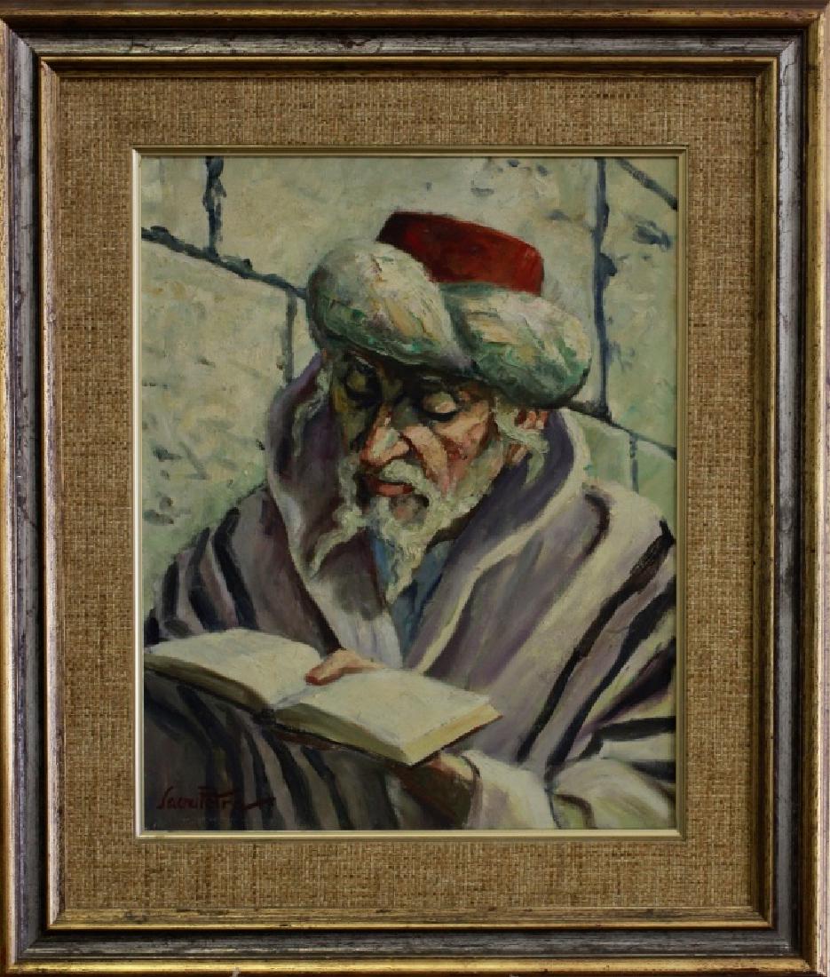 Judaica O/C, Signed Petra Sabo. Probably Hungarian (1 of 9)