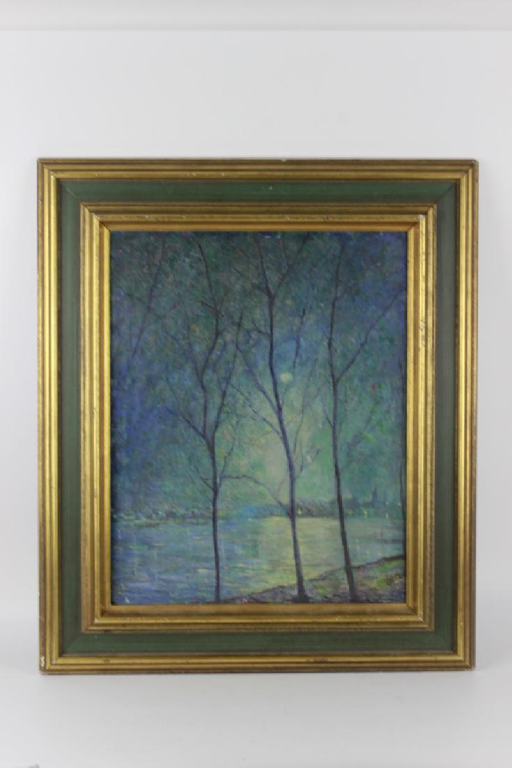 Attributed to Ernest Lawson Oil on Board: Attributed to Ernest Lawson Oil on Board. Dimensions- L- 19 1/2" x W- 15 1/2". w/ Frame- L- 27" x W- 23"