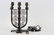 Edgar Brandt Art Deco Metal 4 Light Lamp