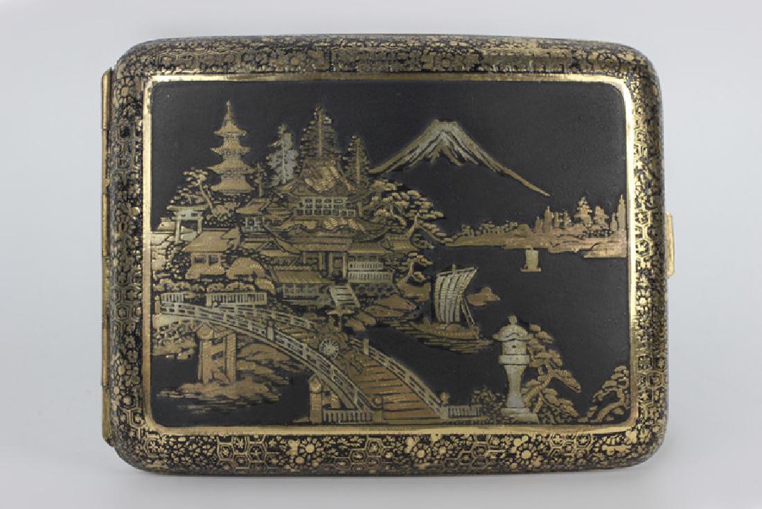 Japanese Mixed Metal Cigarette Box, Komei (1 of 10)