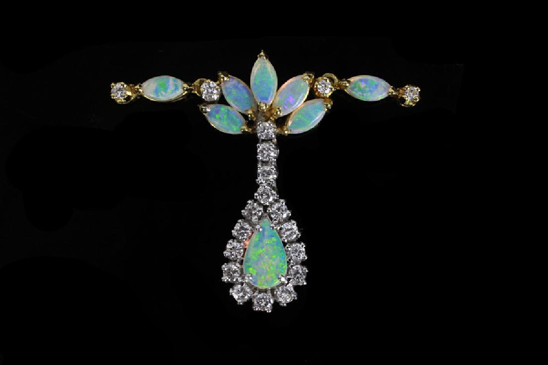 14k Gold, Diamond & Opal Pendant (1 of 5)